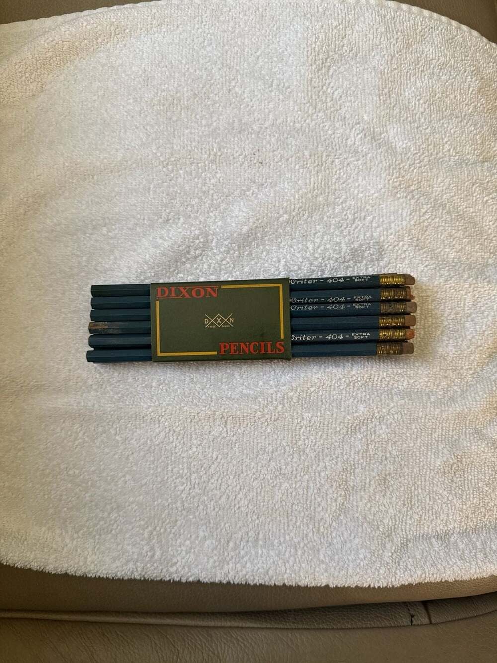 Vintage Set Of 12 Dixon Blue Anadel Thin Colored Art Pencils 1950 Unsharpened